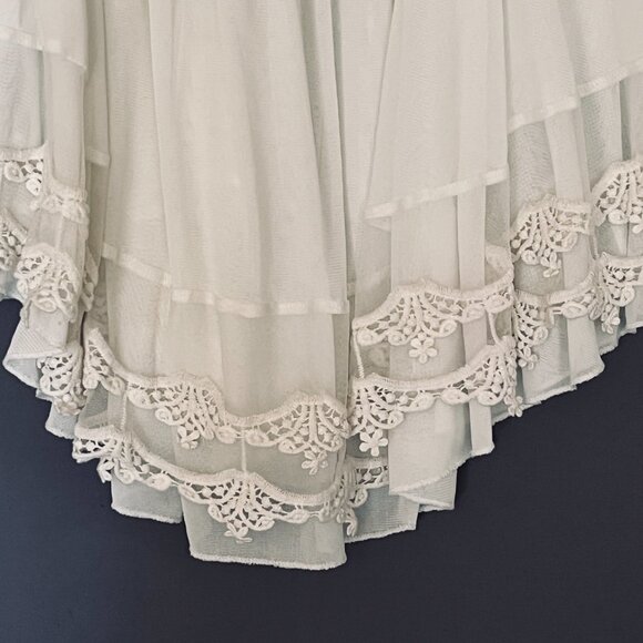 Indigo Thread Co White Embroidered Boho Tunic Tank XS - Picture 3 of 6